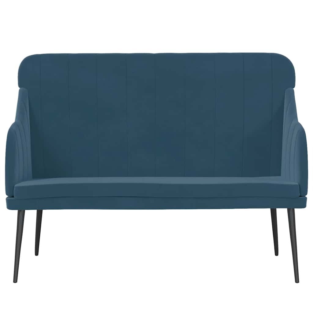 Banco 110x76x80 cm veludo azul