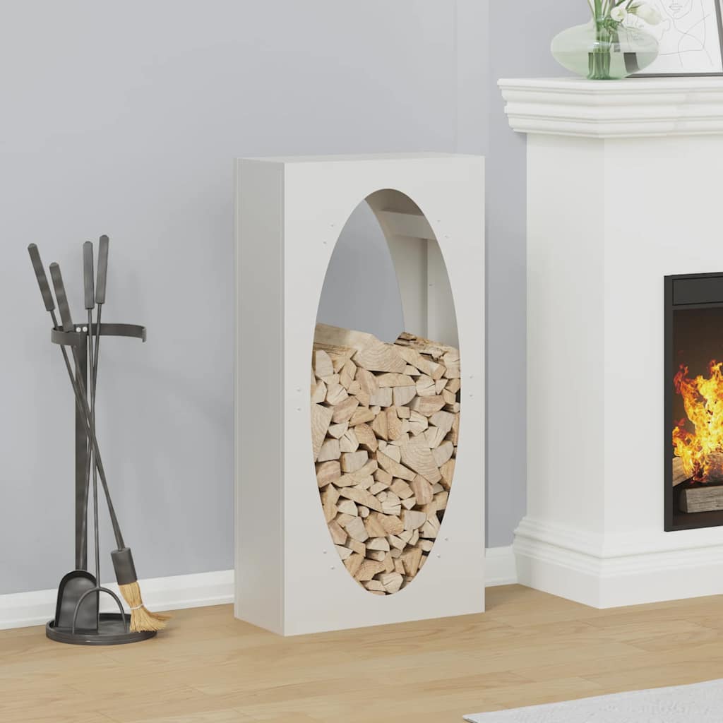 Suporte para lenha 50x23x100 cm aço laminado a frio branco