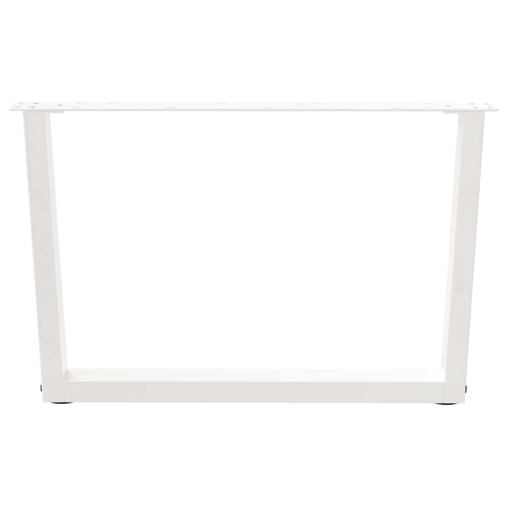Pés para mesa de centro em v 2 peças branco 70x(42-43,3) cm aço