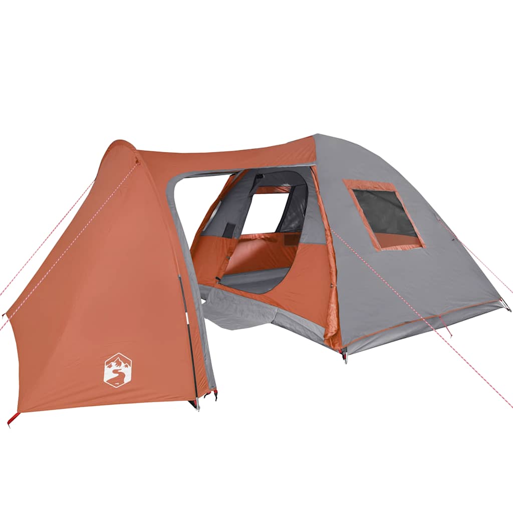 Tenda familiar cúpula para 6 pessoas impermeável laranja