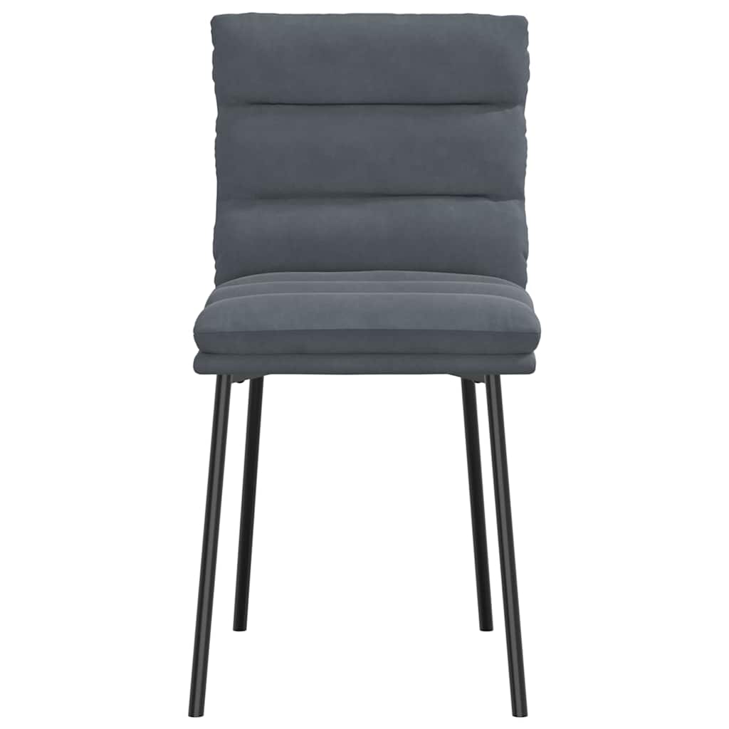 Cadeiras de jantar 4 pcs veludo cinzento-escuro