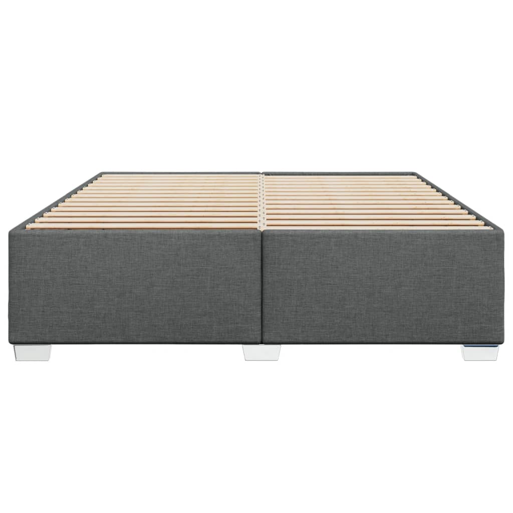 Estrutura de cama sem colchão 180x200 cm tecido cinzento-escuro