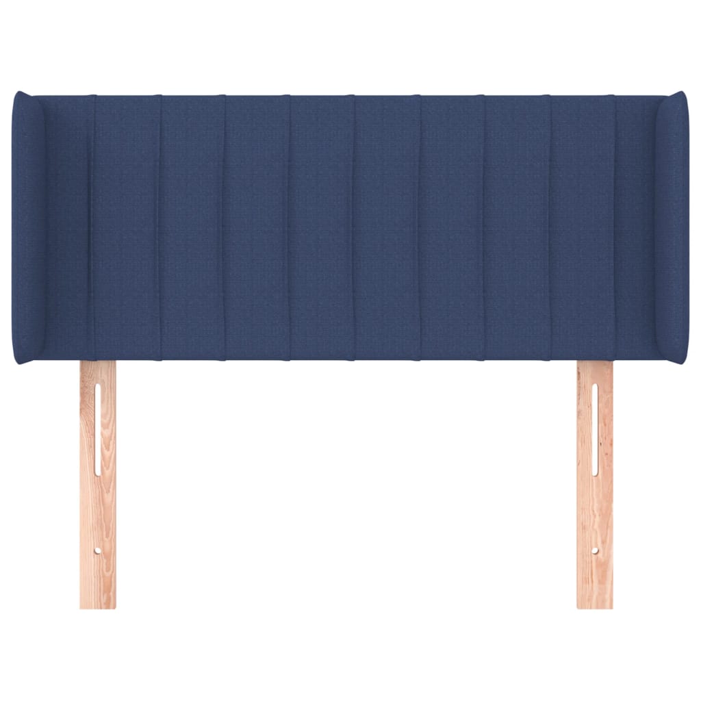 Cabeceira de cama c/ abas tecido 83x16x78/88 cm azul