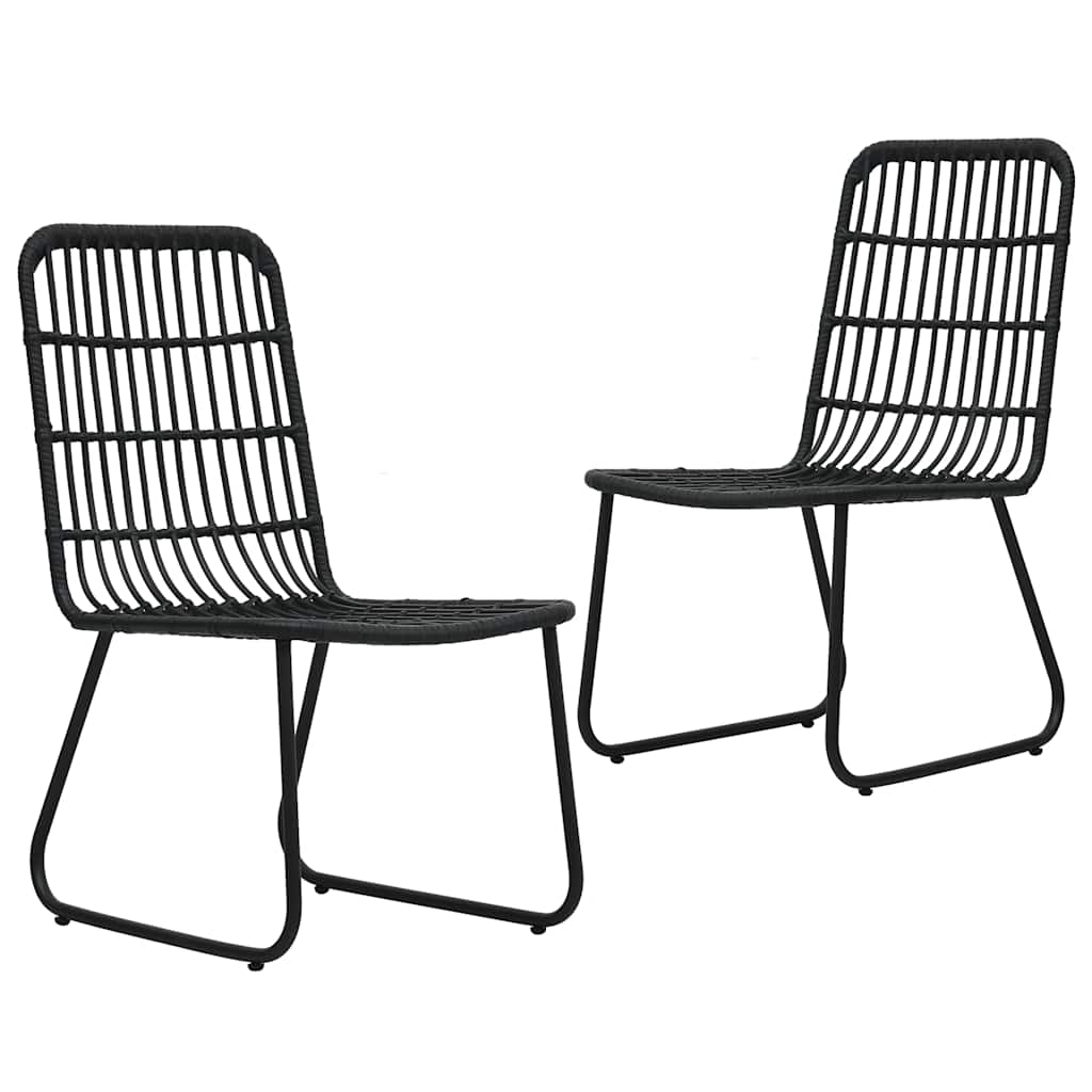 3 Pcs conjunto de jantar para exterior vime PE e vidro