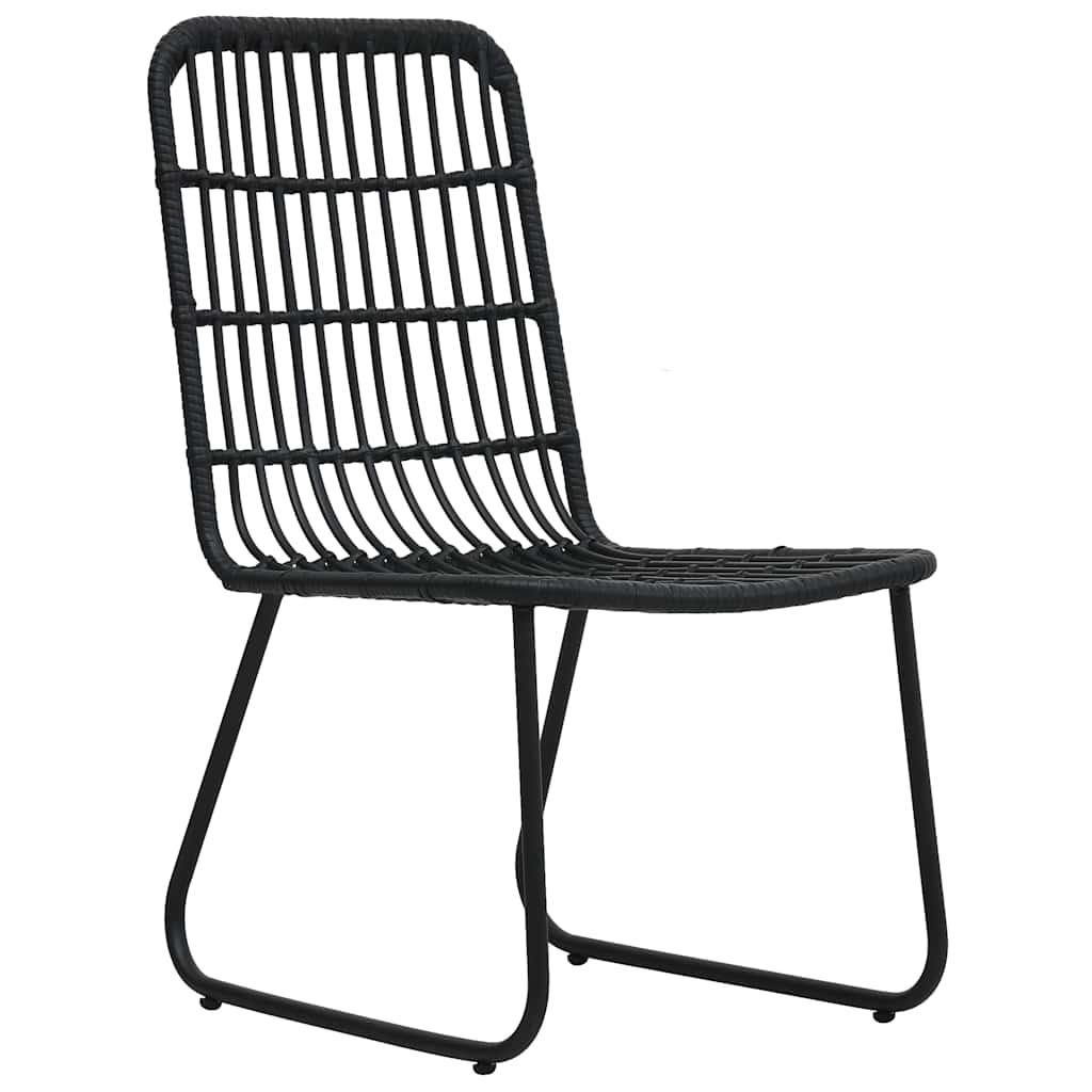 3 Pcs conjunto de jantar para exterior vime PE e vidro