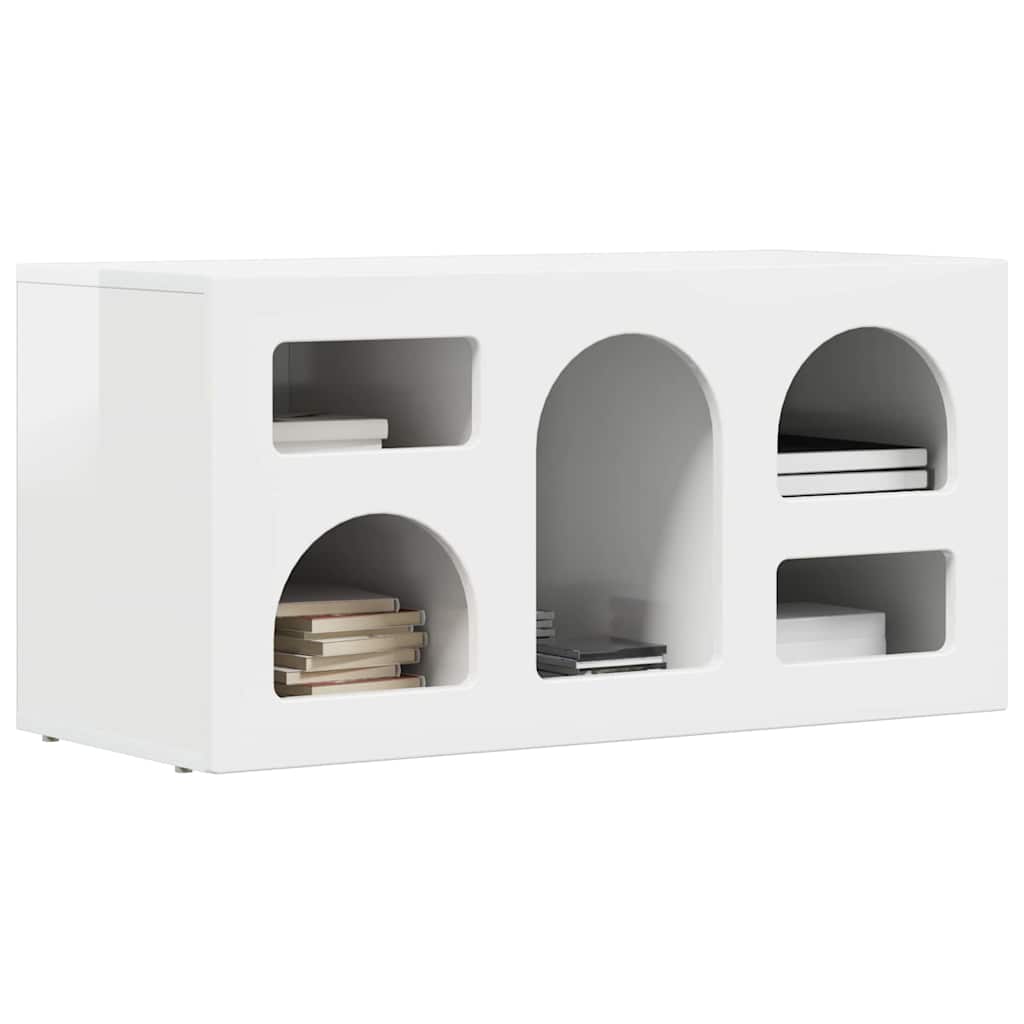 Gabinete para TV elst 80 x 35 x 40 cm branco brilhante