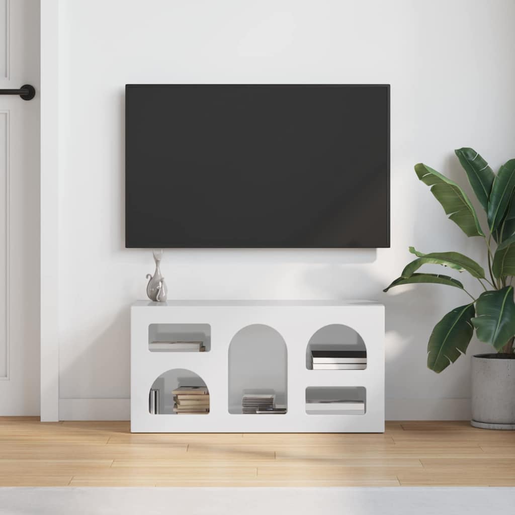 Gabinete para TV elst 80 x 35 x 40 cm branco brilhante