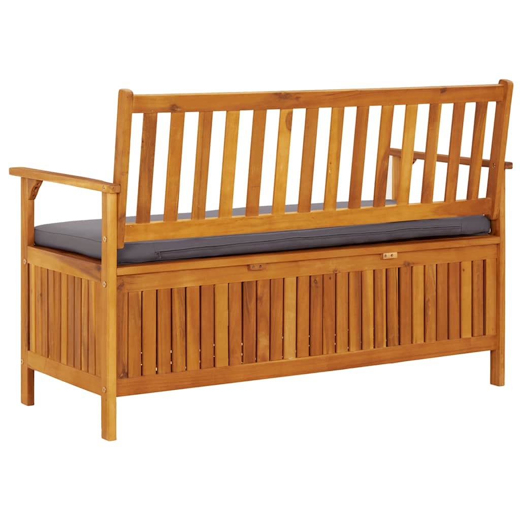 Banco de arrumação para jardim 120 cm madeira de acácia maciça