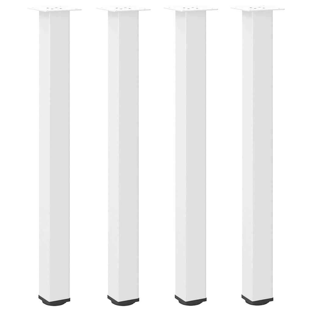Pés para mesa de bar 4 peças, branco, 100-102 cm, aço