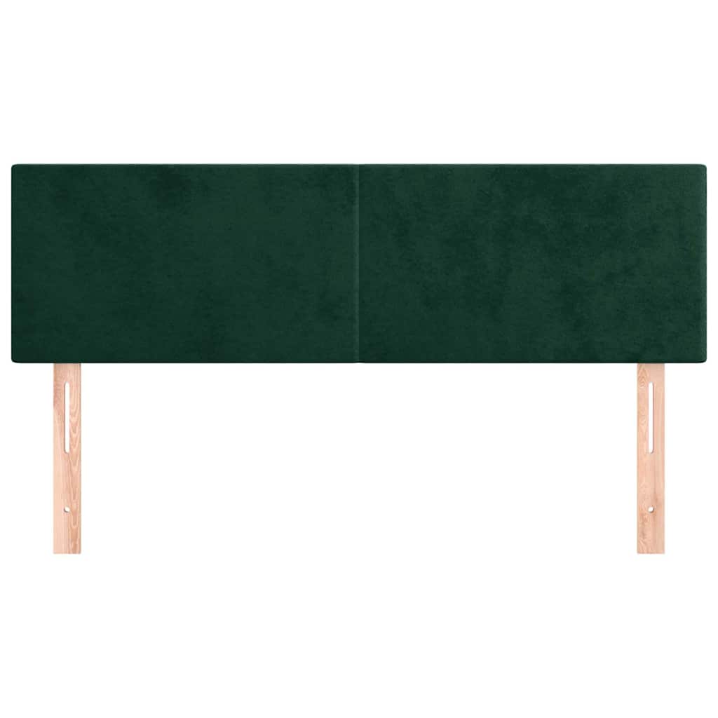Cabeceiras verde-escuro 144x5x78/88 cm veludo
