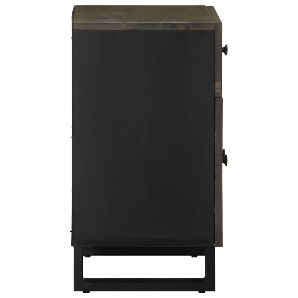 Mesa de cabeceira 50x33x60 cm madeira de mangueira maciça preto