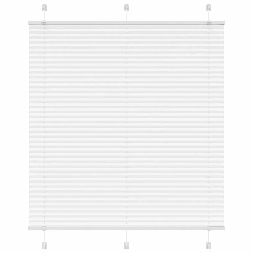 Branco plissada cega 115x100cm largura tecido 114,4cm poliéster