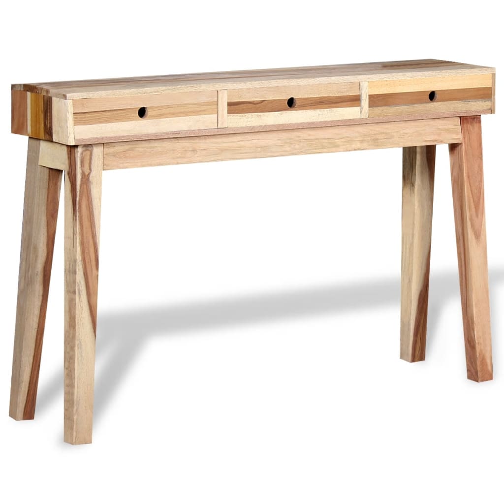 Mesa consola em madeira reciclada maciça