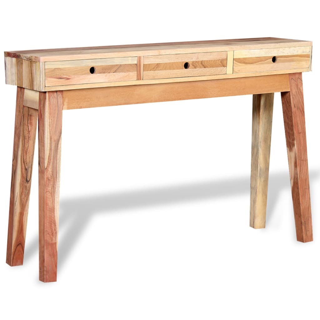 Mesa consola em madeira reciclada maciça