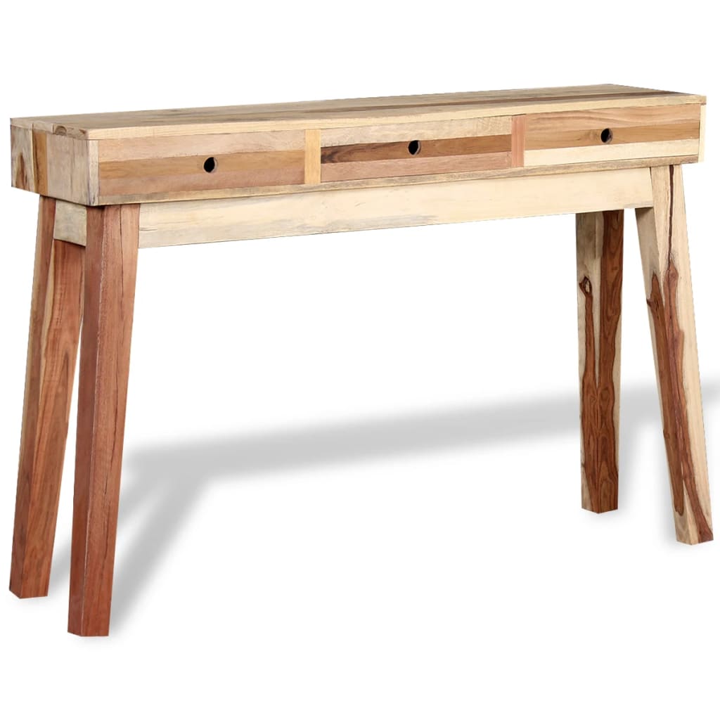 Mesa consola em madeira reciclada maciça