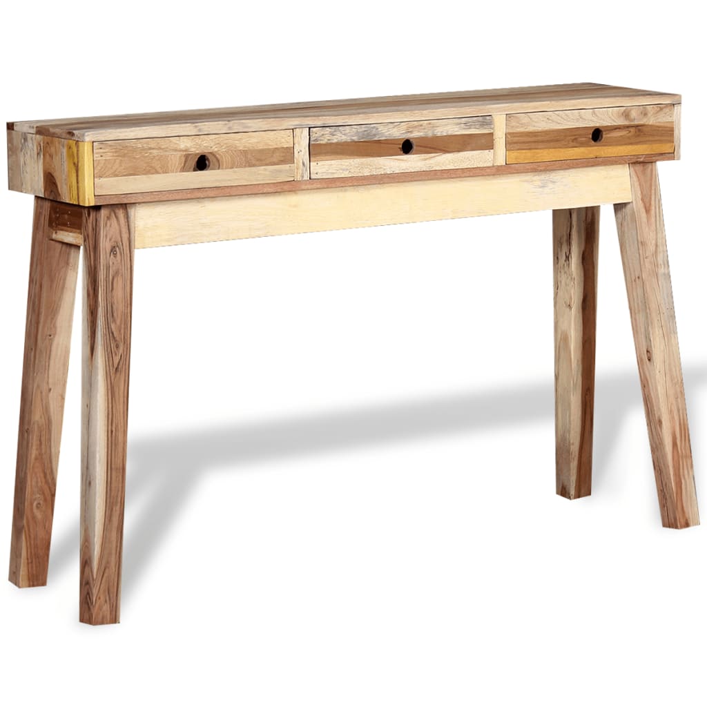 Mesa consola em madeira reciclada maciça