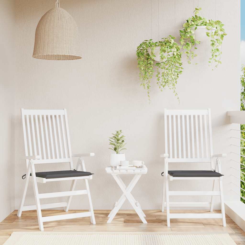Almofadões p/ cadeiras jardim 2pcs 40x40x4 cm oxford antracite