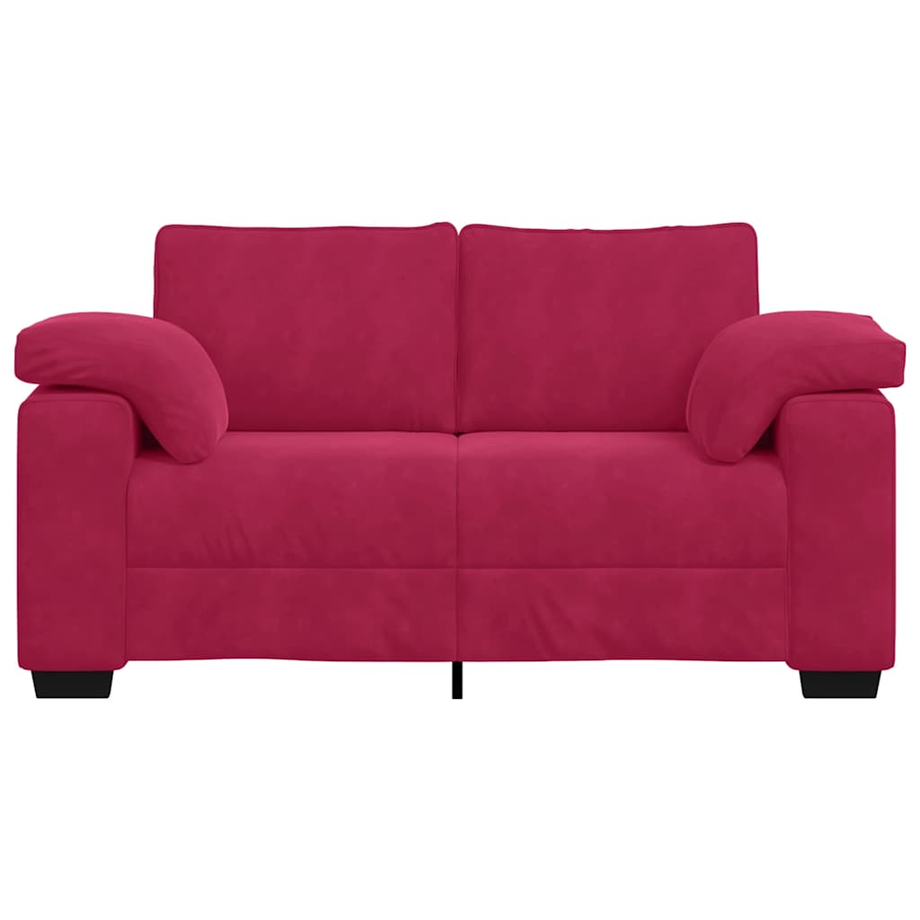 Sofá-luvas 160x77x82 cm veludo vermelho tinto