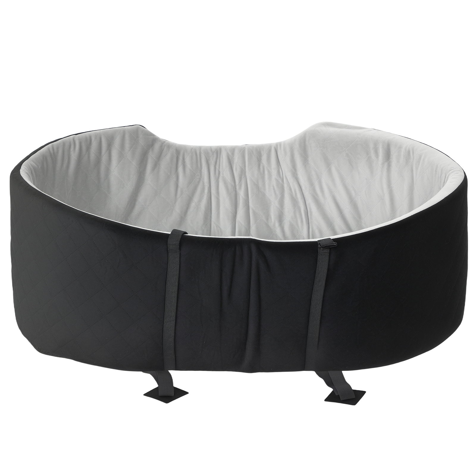Assento de carro para cães pequenos e médios até 15 kg com capa removível e lavável cinto de segurança e base antiderrapante 77x43x28 cm preto