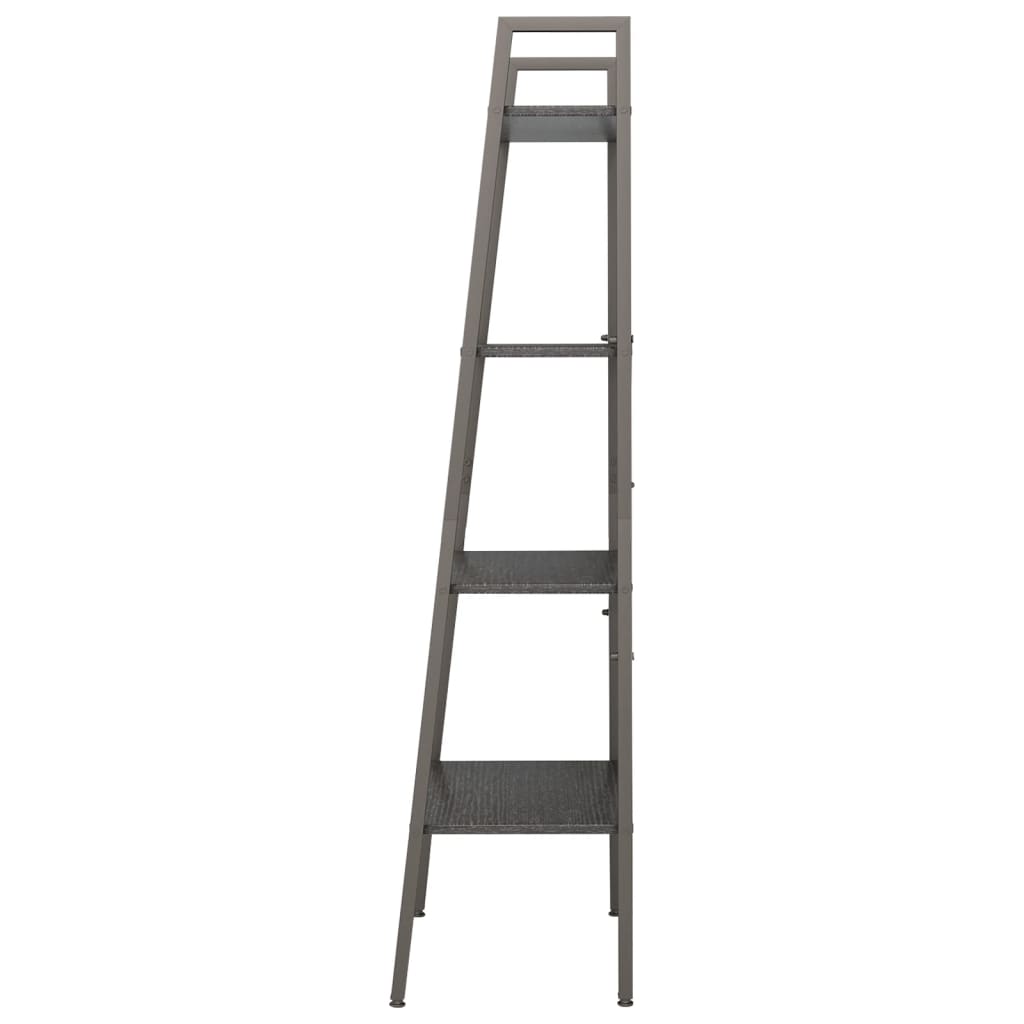 Estante com 4 prateleiras 56x35x140 cm preto