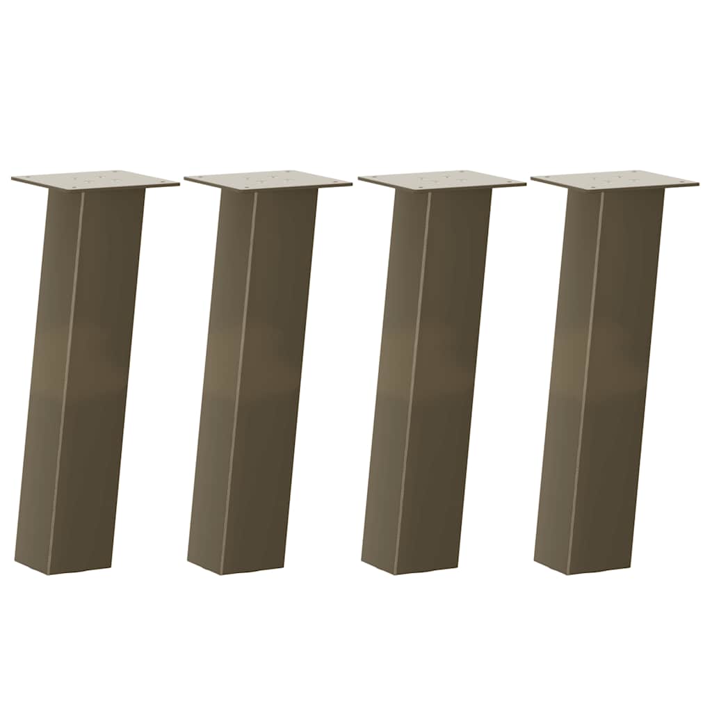 Pés para mesa de centro 4 peças aço natural 42 cm aço