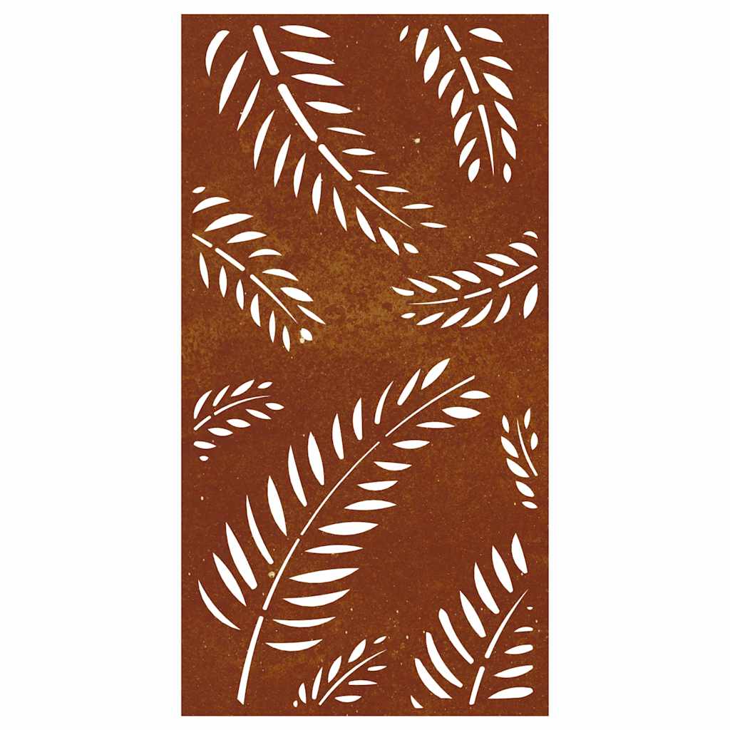 Decoração p/ muro de jardim 105x55 cm aço corten design folhas