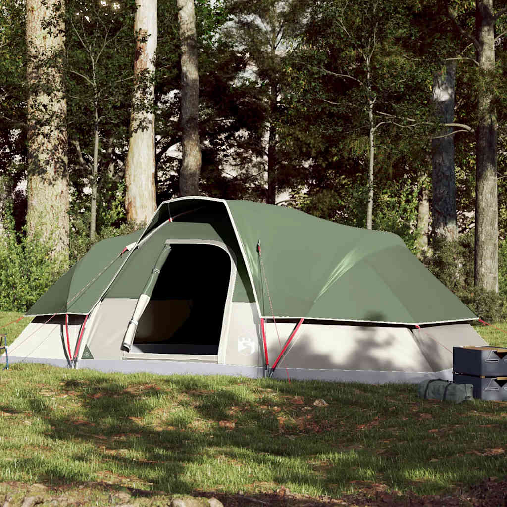Tenda familiar em cúpula para 9 pessoas impermeável verde