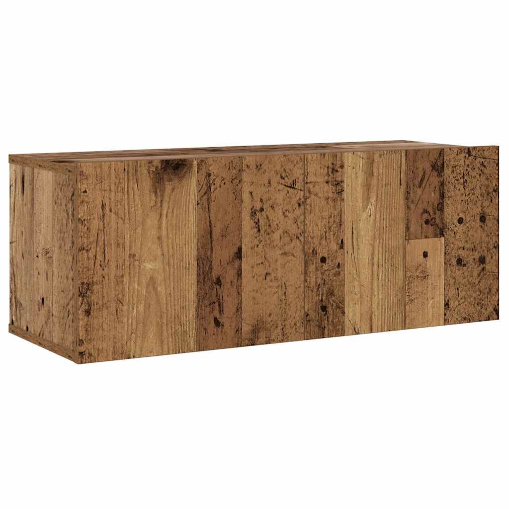 Armários de TV montados na parede 6 pcs madeira velha