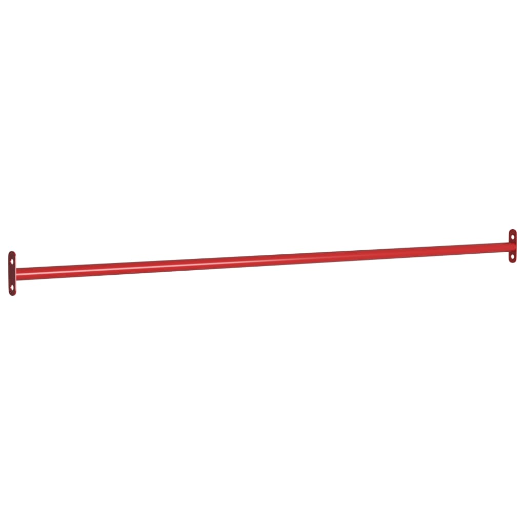 Barra suspensa para crianças 125 cm aço vermelho