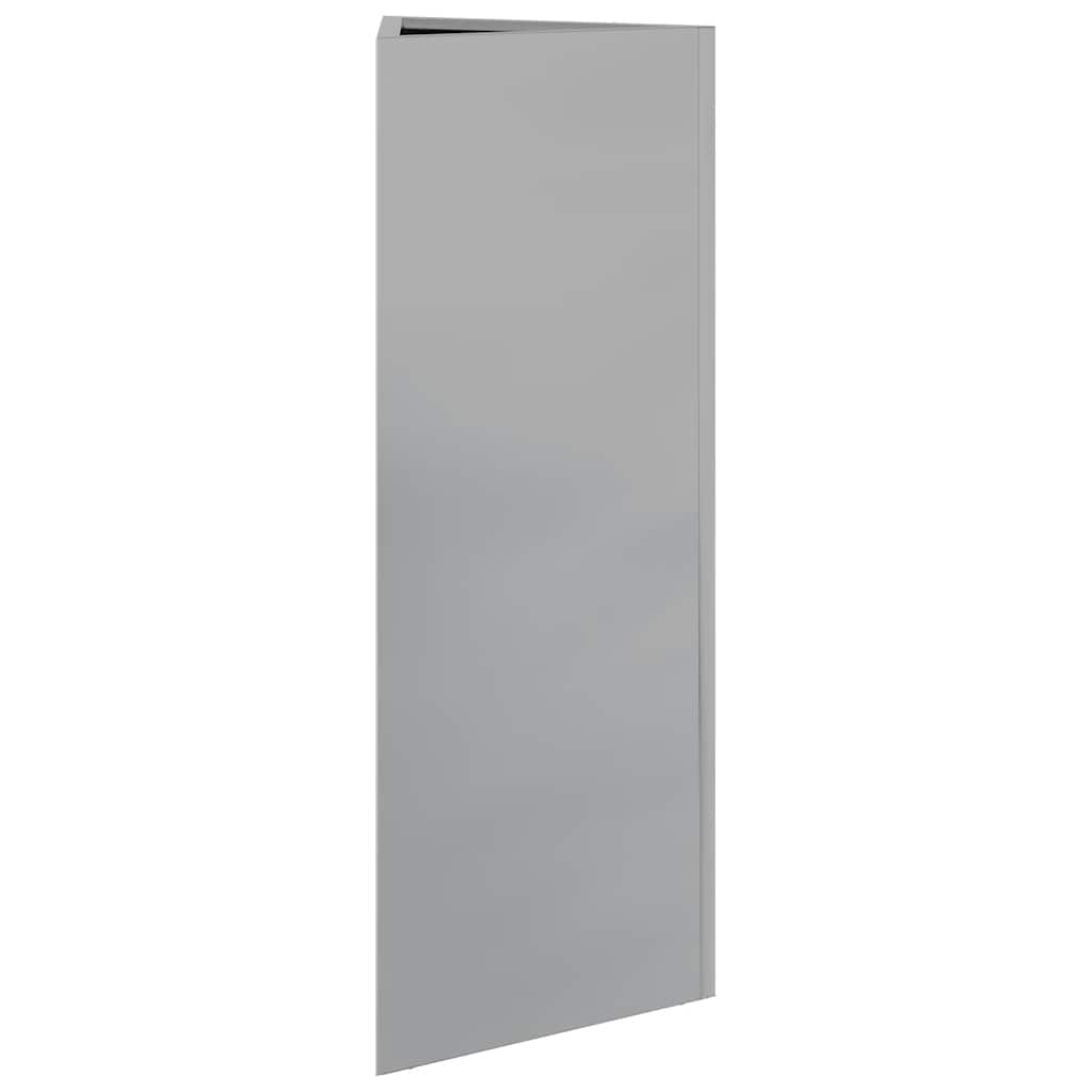 Vaso/floreira de jardim triangular 30x26x75 cm aço galvanizado
