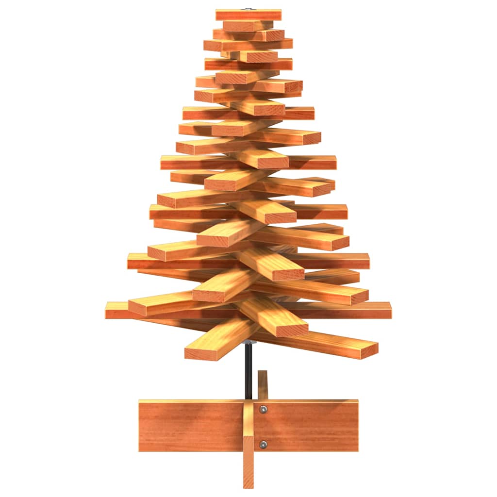 Árvore de natal decorativa 80 cm pinho maciço castanho-mel