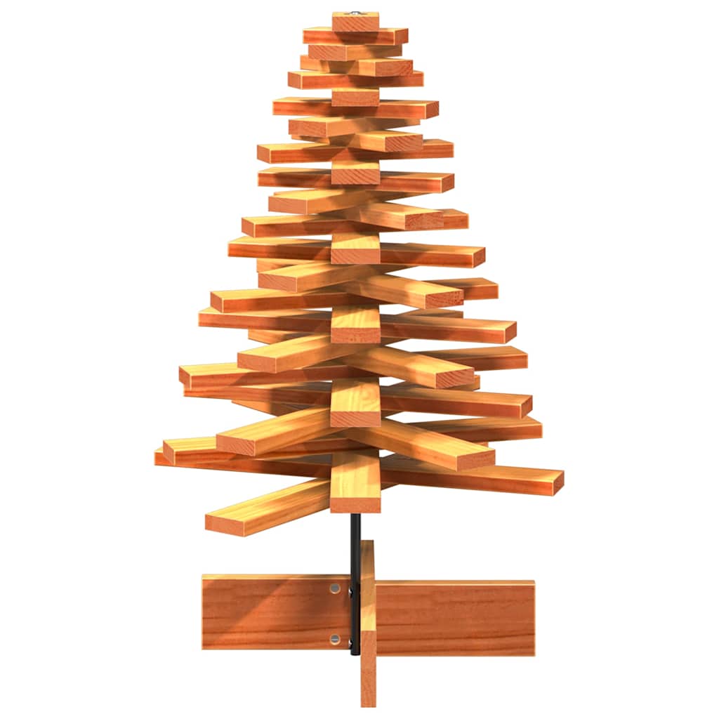 Árvore de natal decorativa 80 cm pinho maciço castanho-mel