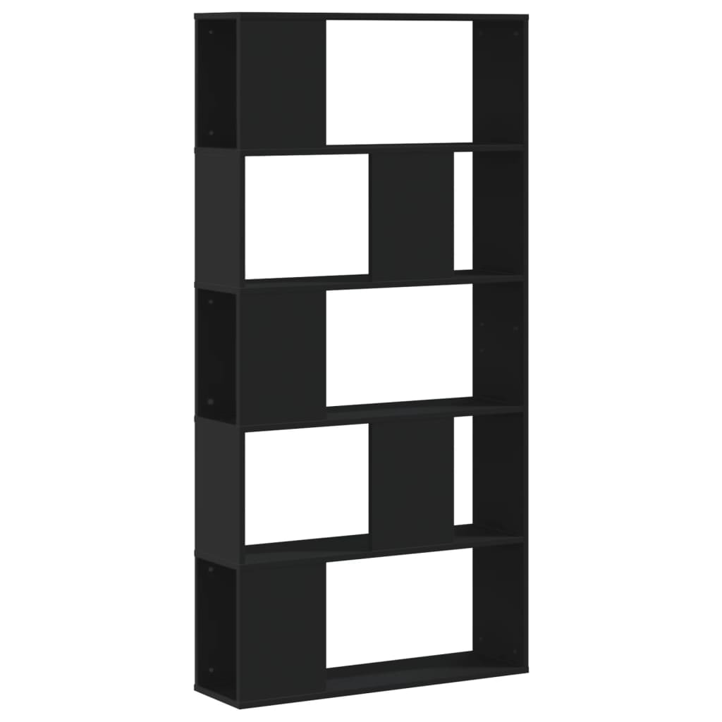 Estante com 5 prateleiras derivados de madeira preto