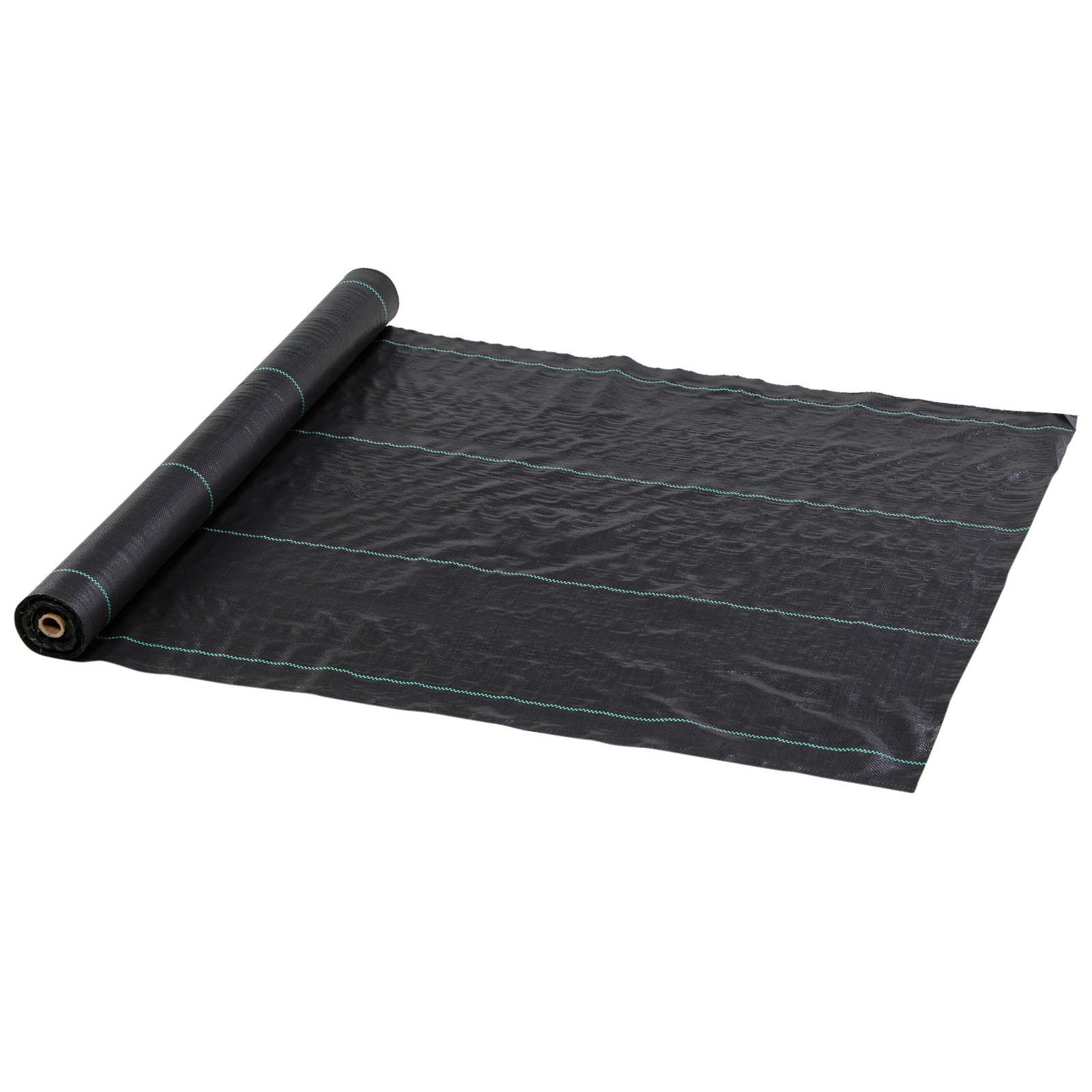Rolo de malha anti-ervas 1x100 m malha geotêxtil 60 g/m² para controlo de ervas daninhas de jardim malha anti-ervas preta