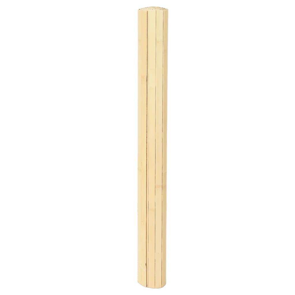 Tapete retangular 80x100 cm bambu cor natural clara