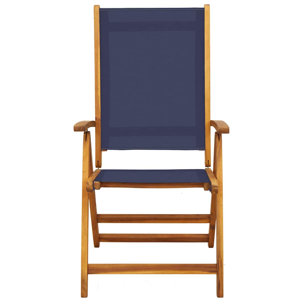 Cadeiras de jardim dobráveis 2 pcs acácia maciça e textilene