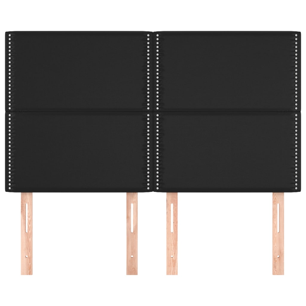 Cabeceira preta 144x5x118/128 cm couro sintético