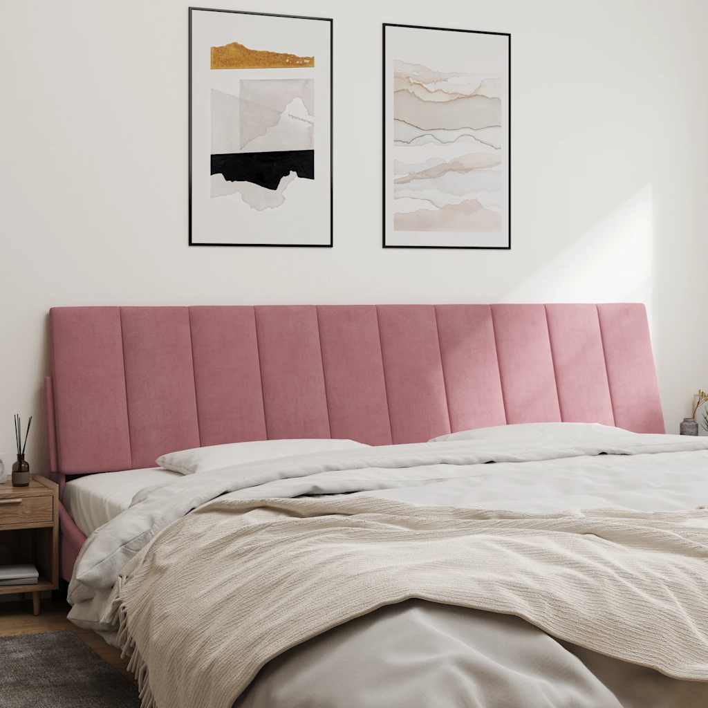 Almofadão de cabeceira hanko 200 cm veludo rosa