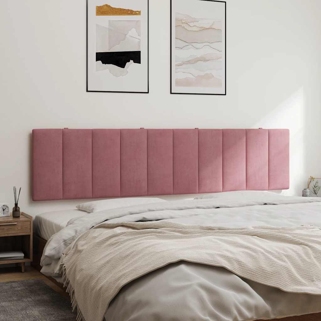 Almofadão de cabeceira hanko 200 cm veludo rosa