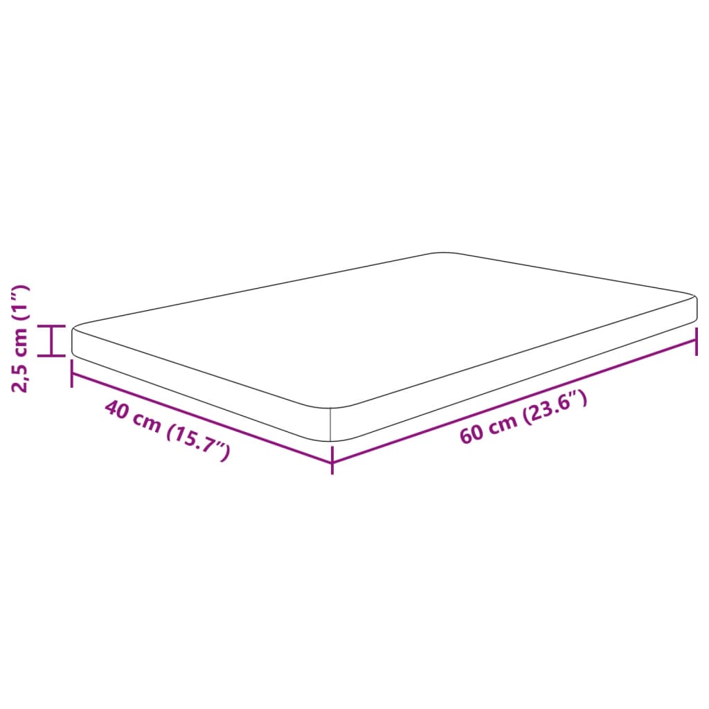 Bancada p/ wc 60x40x2,5 cm madeira tratada castanho-claro