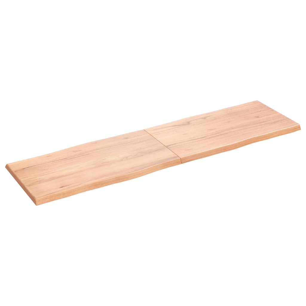 Tampo de mesa com bordas vivas carvalho tratado castanho-claro