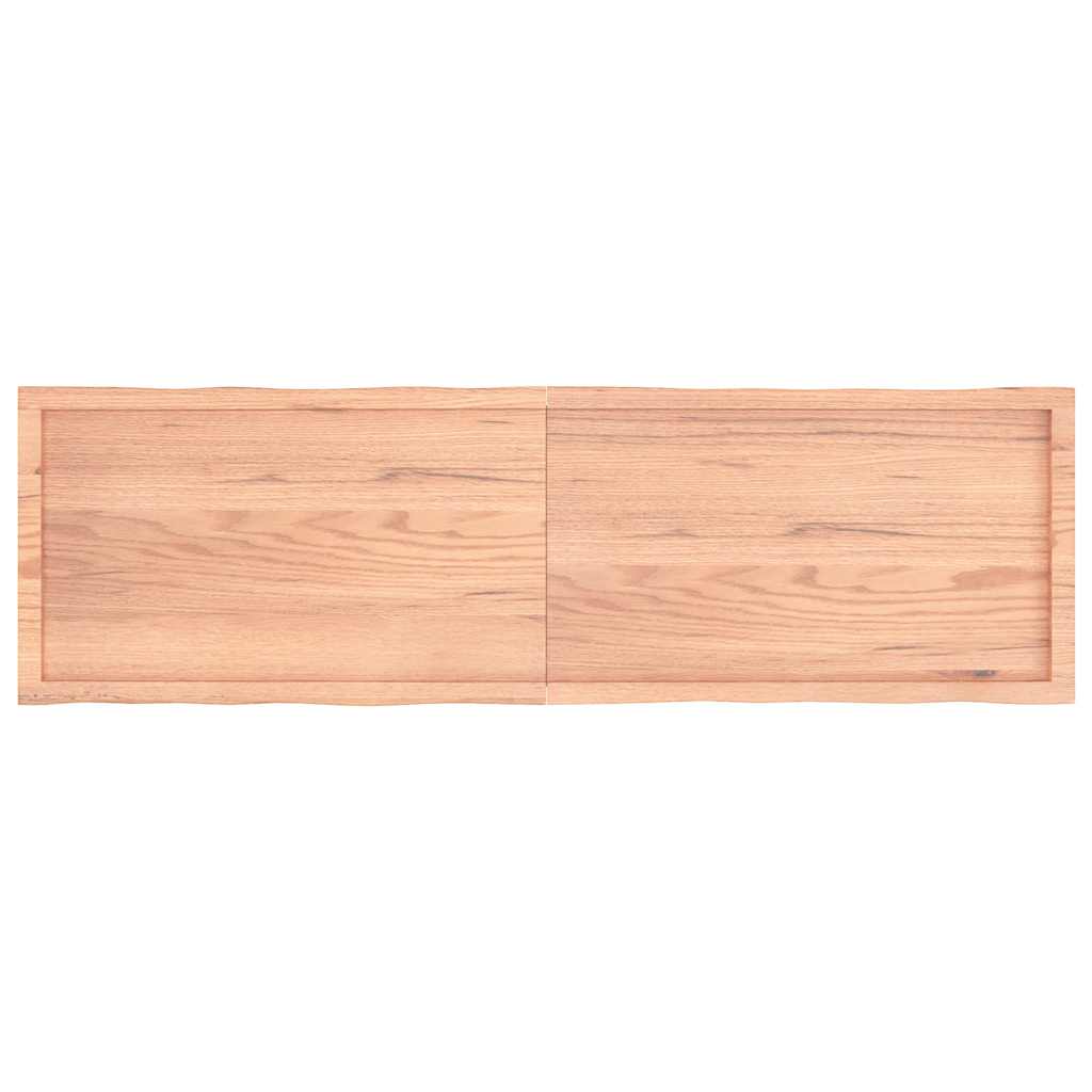 Tampo de mesa com bordas vivas carvalho tratado castanho-claro