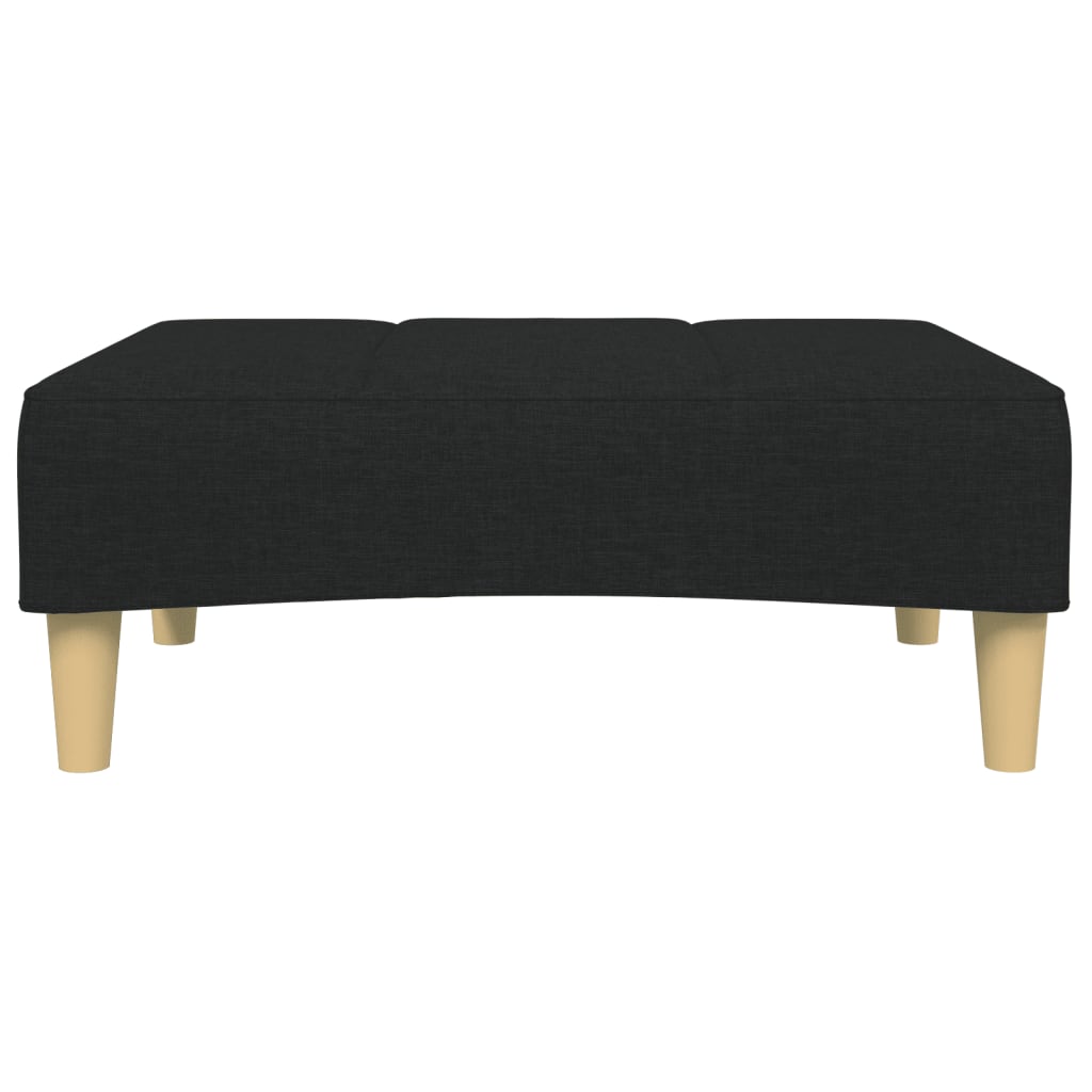 Apoio de pés 77x55x31 cm tecido preto