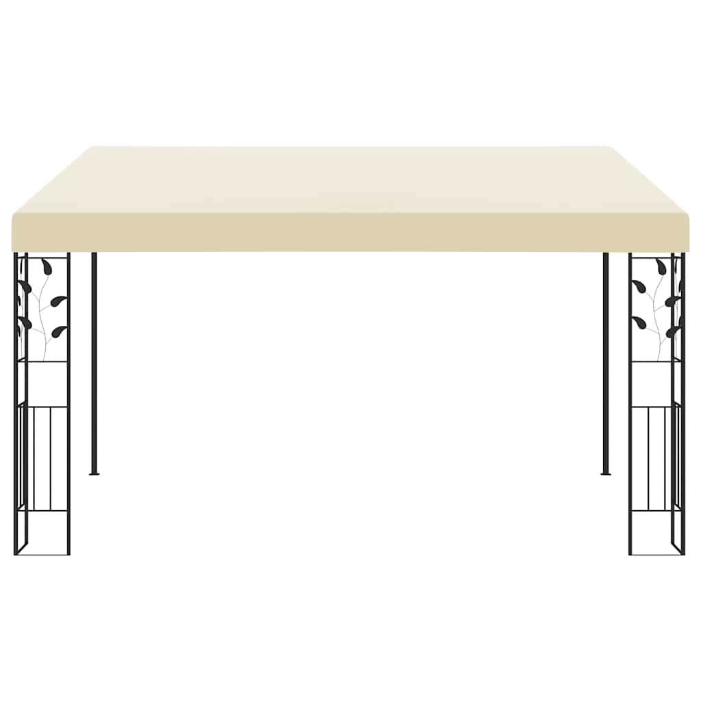 Gazebo de parede 4x3x2,5 m creme