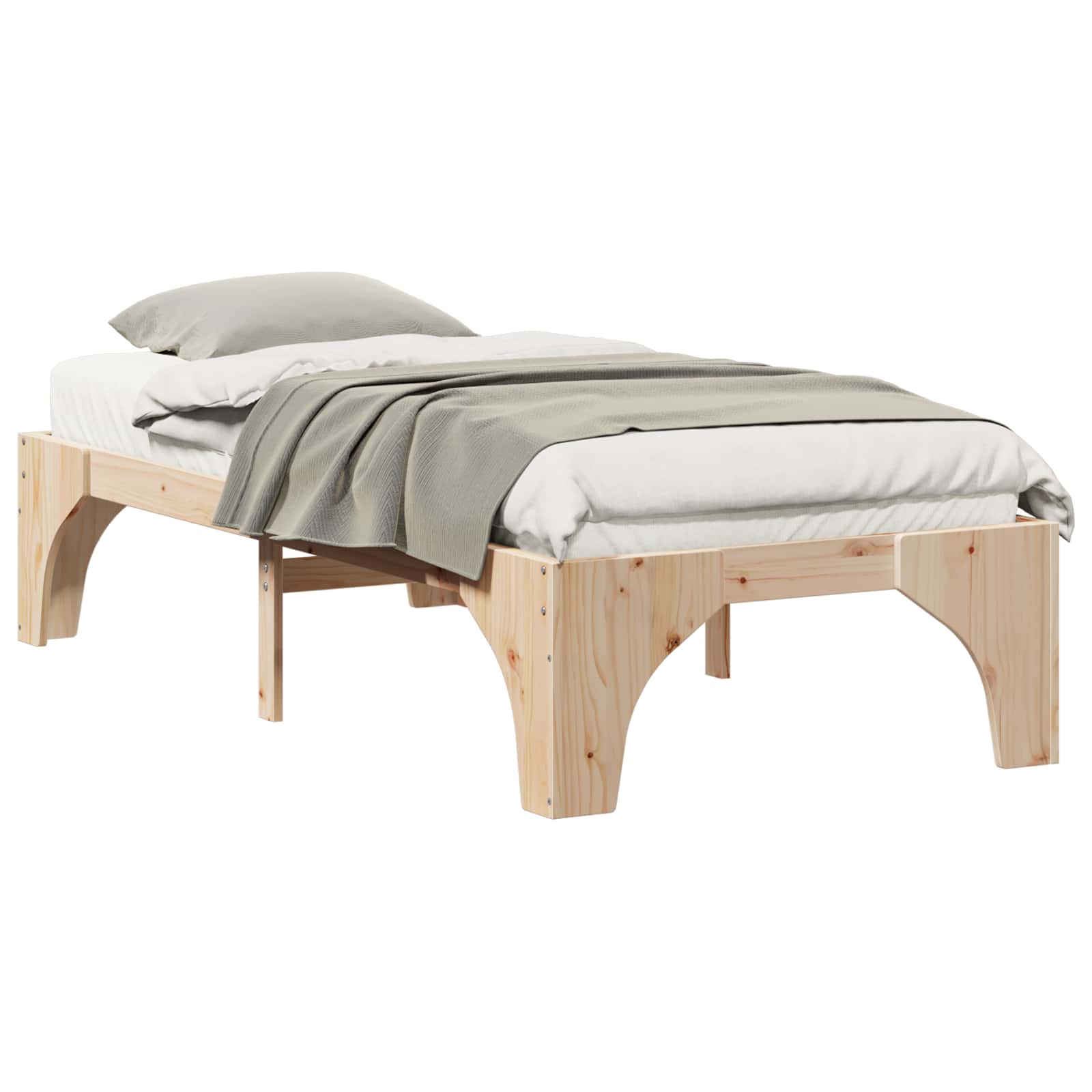 Estrutura da cama castanho 90 x 200 cm