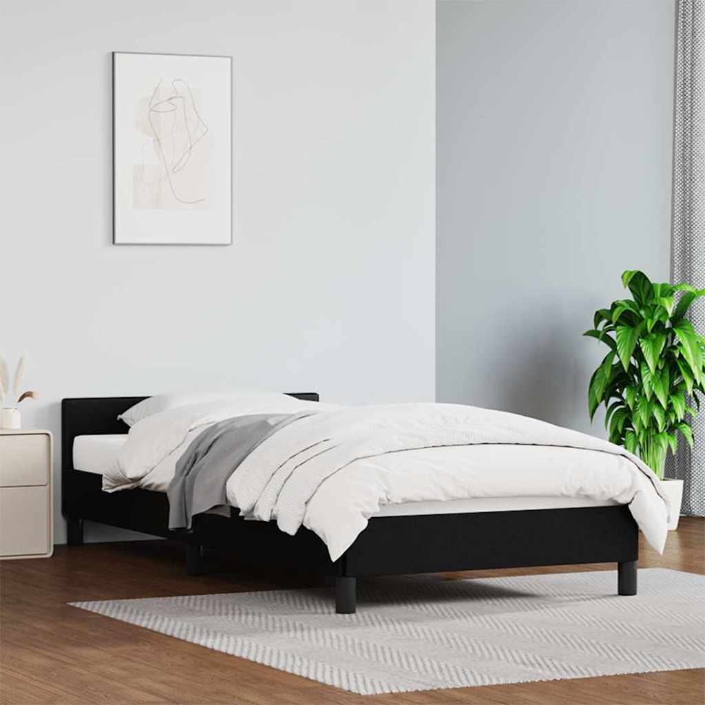 Estrutura cama c/ cabeceira sem colchão 90x190 cm preto