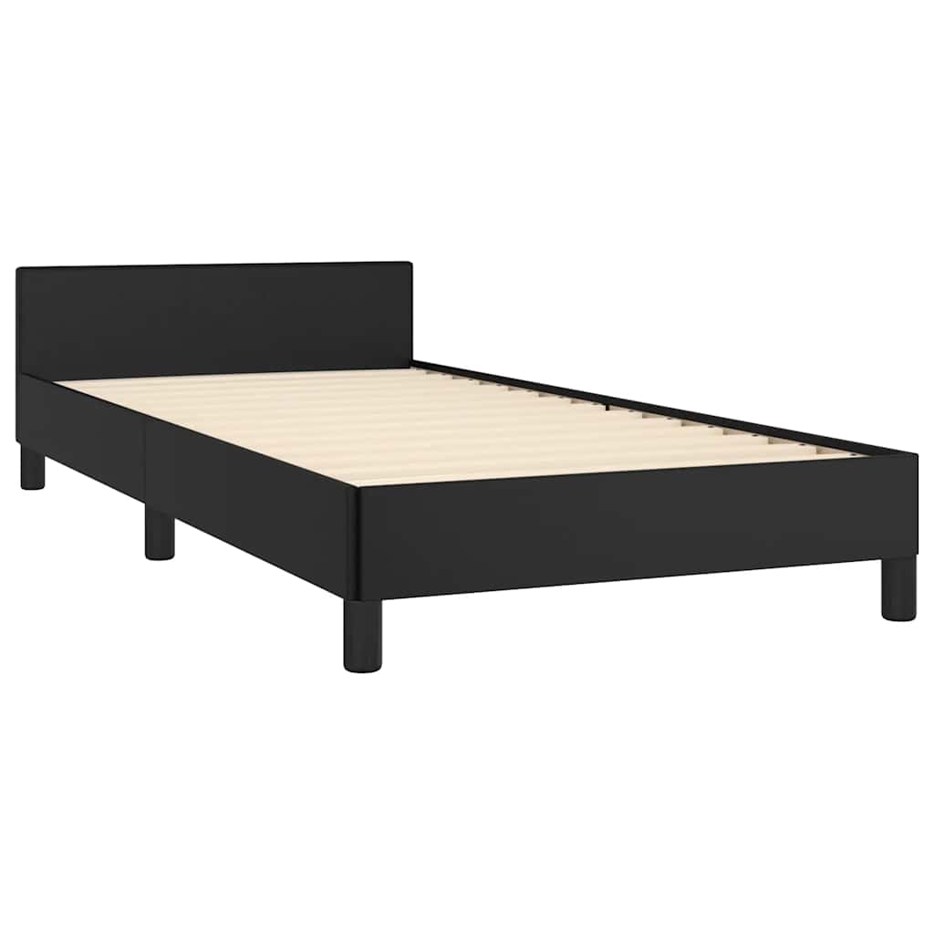 Estrutura cama c/ cabeceira sem colchão 90x190 cm preto