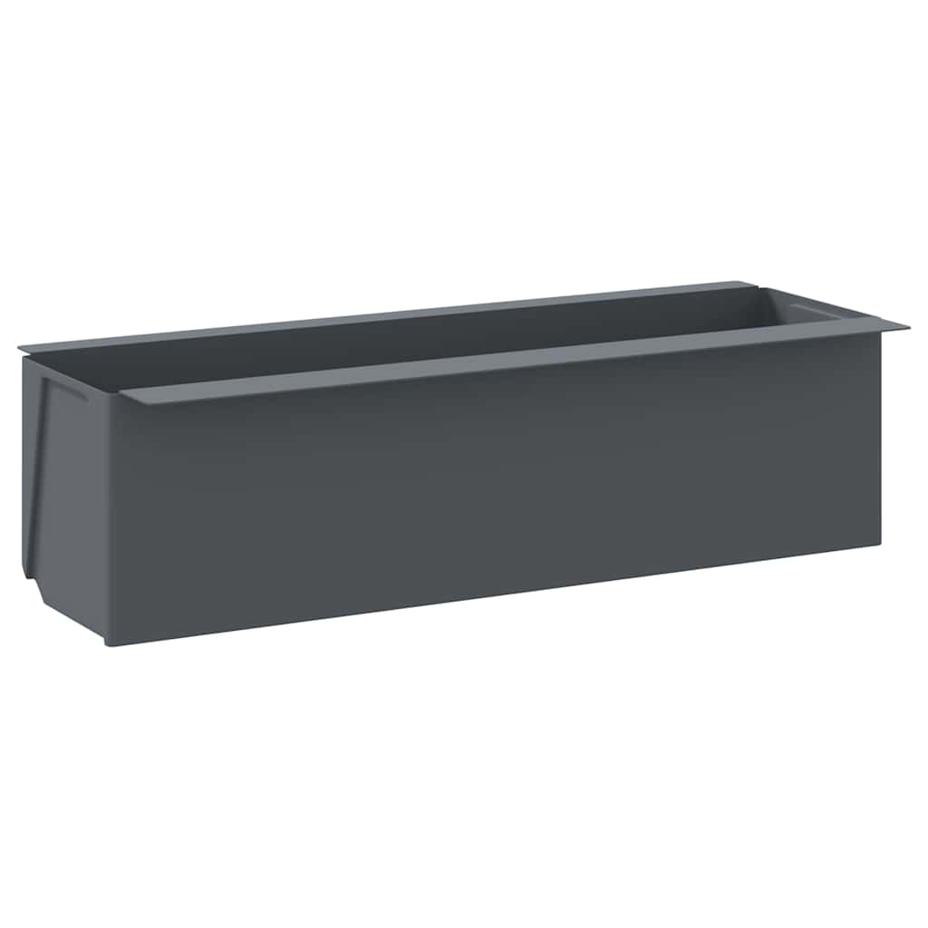 Floreiras para paletes euro 12 pcs 36x13,5x9,5 cm PP cinzento