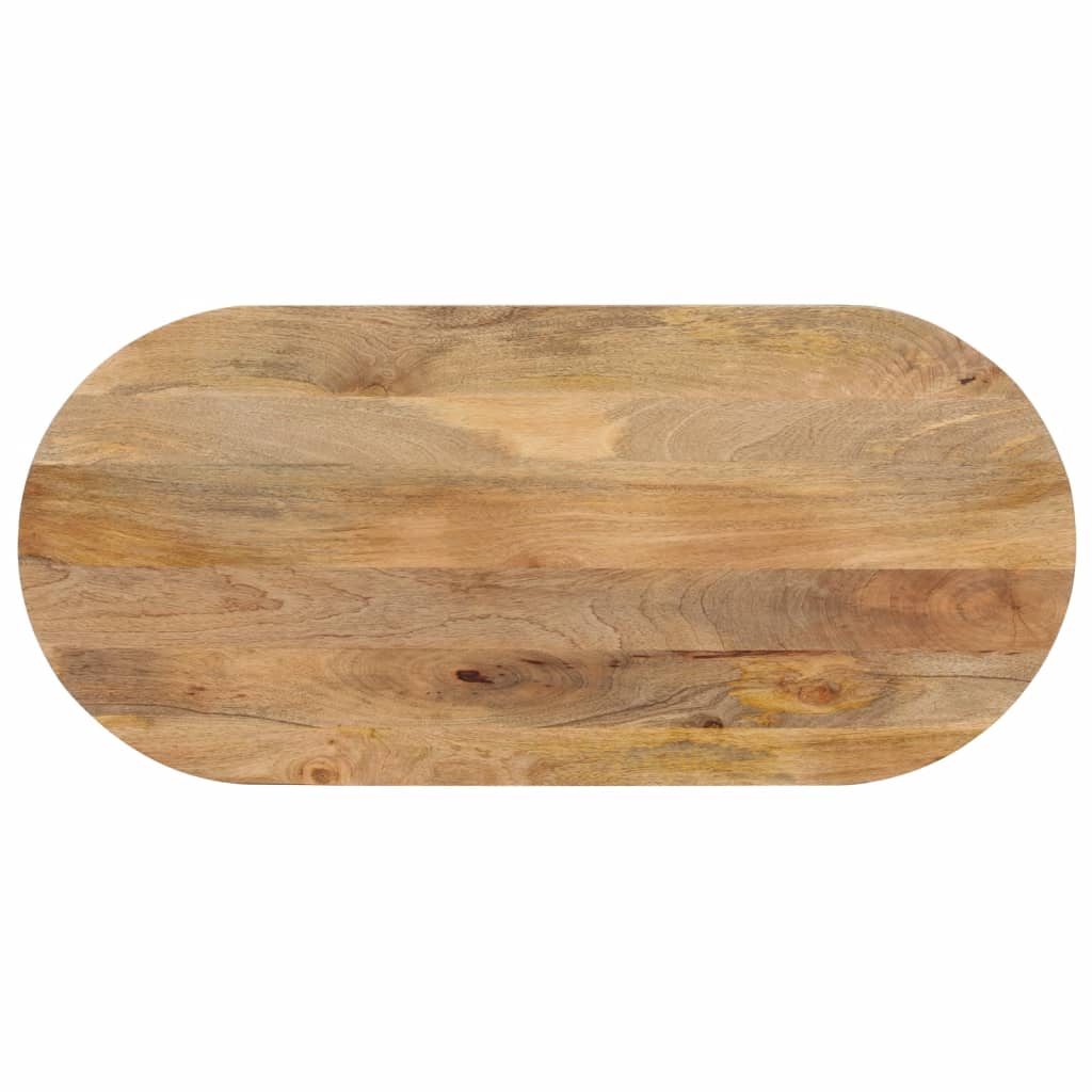 Tampo de mesa oval 120x60x2,5 cm madeira de mangueira maciça