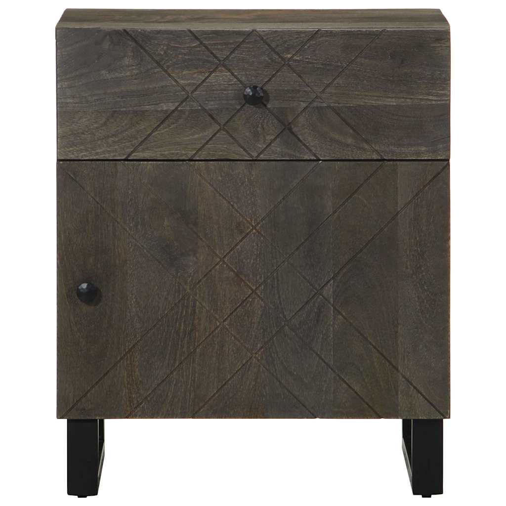 Mesa de cabeceira 50x33x60 cm madeira de mangueira maciça preto